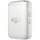DJI Mic 2 Transmitter (Pearl White), Wireless Microphone with Intelligent Noise Cancelling, 14-Hour Internal Recording, 6-Hou