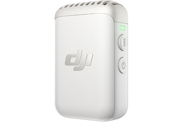DJI Mic 2 Transmitter (Pearl White), Wireless Microphone with Intelligent Noise Cancelling, 14-Hour Internal Recording, 6-Hour Battery, Magnetic Attachment, Bluetooth Microphone, YouTube, Vlogs