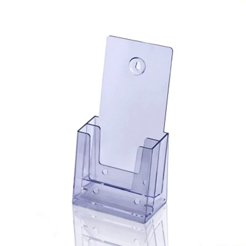 Plastic Leaflet Holders Display Stand Transparent Two Tier Versatile 1/3 Display Stand for 105mmx210mm Leaflets, Flyers, Literature & Brochures