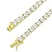 14k Gold Finish Lab Diamond Solitaire Tennis Link Iced Out Necklace 20