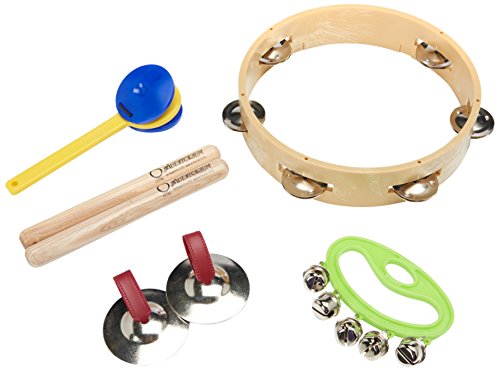 Gitre 5001 Pair of Claves with 4 Other Rhythmical and Percussion Instruments Luxury Package Mini Set