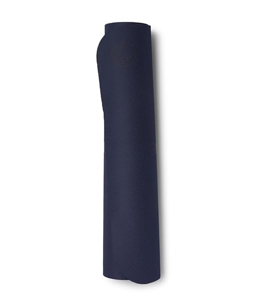 MANDUKA BEGIN YOGA MAT 68″ – 5MM CUSHIONING | COMFORTABLE, LIGHTWEIGHT & REVERSIBLE WITH ALIGNMENT STRIPE | BUDGET-FRIENDLY | 68 X 24 INCHES | MIDNIGHT