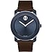 Movado Bold Navy Blue Sunray Dial Mens Leather Watch 3600461