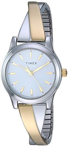 Timex Women's TW2R98600 Stretch Bangle Crisscross 25mm Two-Tone