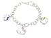 Sweet Hello Kitty Charm Bracelet - Fashion Jewelry for Girls purpal pink yellow bracelet