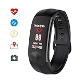 Holidayer Hi11 Fitness Tracker HR, Activity Tracker Watch with Heart Rate Monitor, Waterproof Smart Bracelet with Step Counter, Calorie Counter, Pedometer Watch for Kids Women and Men, Android & iOS