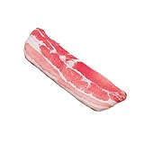 Funnylive Creative Simulation Vegetables Pencil Holders Unique Handbags Makeup Bag Fatty Pork, Carrot, Cabbage, Bamboo Shoots, Balsam Pear Pencil Case (Fatty Pork)