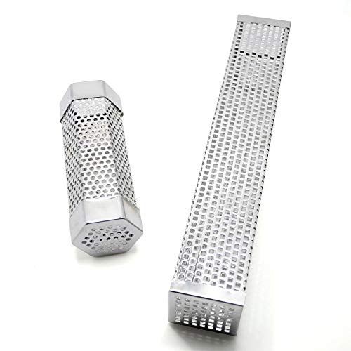 theBlueStone 2-Pack Combo (12" + 6") Pellet Smoker Tube 304 Stainless Steel - Fit for Any Grill or Smokers - Hot or Cold Smoking for Meat, Beef, Chicken, Turkey, Pork, Fish, Veggies and Cheese