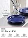 LE TAUCI 4 Piece 10 Inch Ceramic Salad Plate Set, Blue