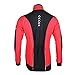 ARSUXEO Winter Thermal Fleece Cycling Jacket Windproof 14D Red Size Large