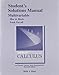 Student Solutions Manual, Multivariable for Thomas' Calculus