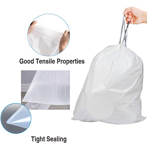 Code G (200 Count) 8 Gallon/30 Liter Heavy Duty Drawstring Plastic