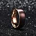 King Will Duo 2mm 4mm 6mm 8mm Dome Brown Tungsten Carbide Wedding Band Ring Rose Gold Inside Comfort Fit