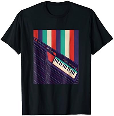 Retro sun teesFunny Keytar Shred Tshirt - Retro Music Nostalgia