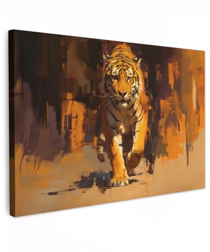 MuchoWow© Leinwandbilder Groß 120x80 cm XXL Wall Art Decoration Bilder für die Wand Schlafzimmer Deko Canvas Painting Wanddekoration Wohnzimmer Tijger