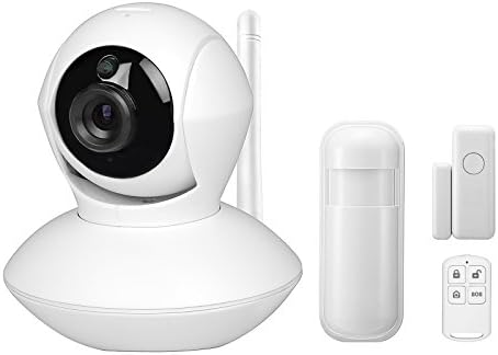 Wireless Home Security Alarm System With 720P IP Camera Complete Smart WiFi DIY Kit, Motion Detection, Door/window Contact Sensor, Remote and Smartphone Controlled, Easy APP