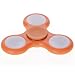 Huayang| Double-sided LED Tri Fidget Spinner Toy for ADHD Anxiety Autism Stress Reducer for Adults/ Kids- LED Fidget Hand Spinner Glow in The Dark Orange