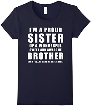 Women's Funny Gift For Sister From Brother - Birthday Present Medium Navy