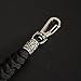 Viking Mens Paracord Lanyard Keychains-Handmade Keyring with Viking Rune Beads Norse Thor's Hammer Beads Braided 550 Paracord Keychain Black Viking Jewelry Gift for Men and Women(F)
