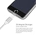 Keymao Magnetic Phone Charger Charging Cable Type-C Micro USB Lightning 3-in-1 Adapters With 1 Holder Pack for Android iPhone Devices Nylon Braided (Silver)