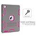 TOPSKY iPad 2 Case,iPad 3 Case,iPad 4 Case,iPad 2/3/4 Kids Proof Case,Heavy Duty Shockproof Rugged Kickstand Protective Cover Case for iPad 2nd/3rd/4th Generation Retina(A1416/A1458) Grey Pink