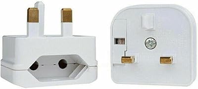 Mr.Gadget's Solutions 5A EU to UK Plug Converter 2 to 3 Pin White