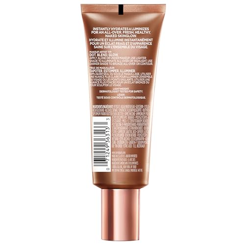 L’OREAL PARIS MAKEUP TRUE MATCH LUMI GLOTION, NATURAL GLOW ENHANCER, ILLUMINATOR HIGHLIGHTER, BRONZING DROPS FOR A SUN-KISSED GLOW, 904 DEEP