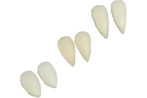 IMIKEYA Vampire Teeth Werewolf Fangs 3 Pairs of Fangs Cosplay Resin White Halloween Teeth Realistic Fangs Halloween Fangs for Cosplay, 5.11inch/5.9inch/6.69inch Vampire Teeth Caps Alt