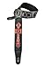 Walker & Williams CVG-23 Black & Red Leather Guitar Strap Hand Tooled Cross Design