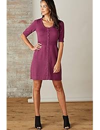 Justo índigo algodón de comercio justo   alpaca botón frontal Sweater Vestido