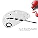 PIXNOR Makeup Palette Nail Art Polish Mixing Plate Stainless Steel 5 Holes Palette with Spatula Tool