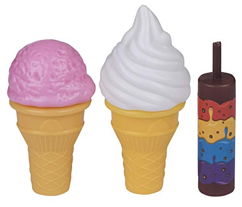 Playkidz Pretend Pastry Food, Pretend Play Set Toy Food, Educational Fun Little Pastries for Childrens Play Kitchen, Assortment of Fake Cookies, Cupcakes, Ice Cream etc.