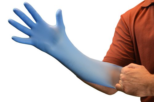 AMMEX - X3D44100-BX - Nitrile Gloves - Disposable, Powder Free, Latex Rubber Free, Food Safe, 3 mil Thick, Medium, Blue Nitrile Gloves (Box of 200)