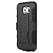Galaxy S6 Case, ENGIVE Dual Layer Hybrid Armor Full Body Protective Case with Kickstand and Removable Holster Swivel Belt Clip for Samsung Galaxy S6 (Black)