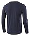 HETHCODE Men's Classic Comfort Soft Regular Fit Long Sleeve Henley T-Shirt Tee Navy/H.Oatmeal M