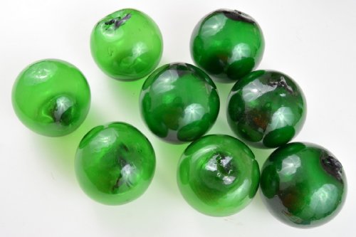 8-Pcs-Green-Reproduction-Glass-Float-Fishing-Buoy-Ball-3