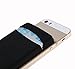 CaseArtPlus Credit Card Secure Holder Stick on Wallet [ Lid ] Discreet ID Holder Lycra Spandex Card Sleeves
