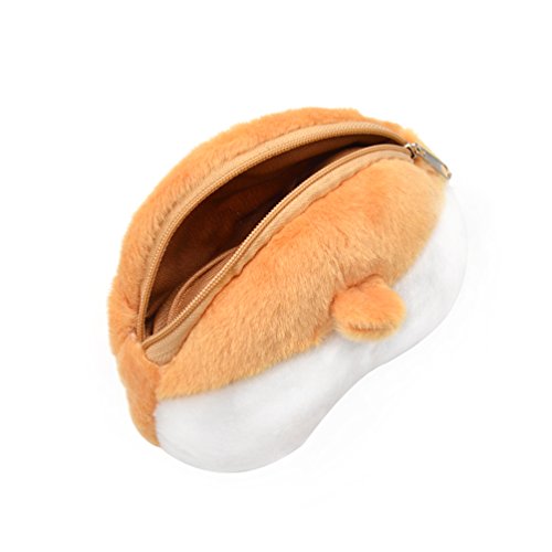 Cute 3D Corgi Butt Shape Coin Purse Shiba Ass Bum Wallet Zipper Change Case 1 Pc