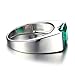 Jewelrypalace Men's 2.34ct Square Created Green Nano Emerald 925 Sterling Silver Ring Size 8