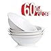 Lifver 13-oz Porcelain Dessert/Soup/Noodle Bowl for kids, Natural White,Set of 4