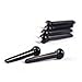 6PCS Acoustic Guitar ABS Plastic Bridge Pins, Black With White Dot