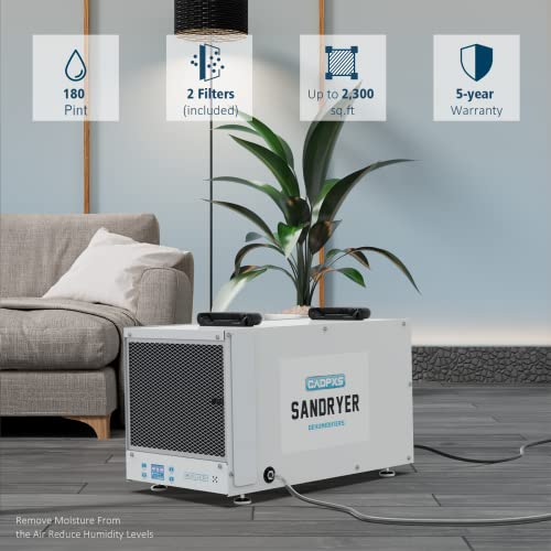 Crawl Space Dehumidifier, 180Pint Commercial Dehumidifiers for Basement