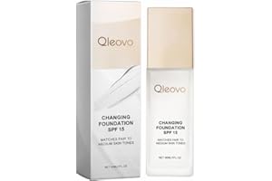 Qleovo Luxe Color Changing Foundation for Mature Skin Smart Makeup, Hydrating Lightweight Repair Cream, Natural Flawless Cove