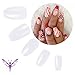 Ejiubas 500 pcs Coffin Fake Nails Clear Color Full Cover Artificial Nails for Gifts, with Free Clear Case