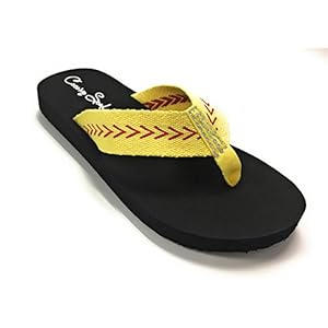 Cocomo Soul Softball Flat Fabric Flip Flops Sandals Rhinestone Accents Softball MOM