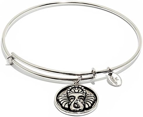 Chrysalis Ganesh Expandable Bangle, Rhodium-Plated