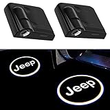 2Pcs for Jeep Car Door Lights Logo, Car Door Led Projector Lights Shadow Ghost Light, Wireless Car Door Welcome Courtesy Lights Logo for Jeep All Models