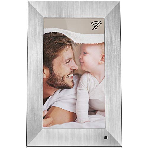 NIX Lux 13-Inch Digital Photo Frame X13B Metal (Non-WiFi) – Wall-Mountable Digital Frame with 1920×1080 FHD Display, Motion Sensor, USB and SD Card Slots and Remote Control, 8 GB USB Stick Included