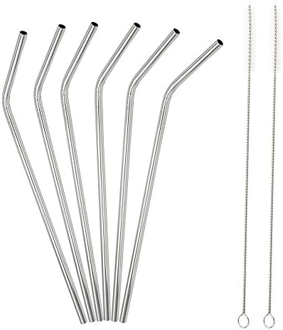 Acevan Extra Long Bend Stainless Steel Drinking Straws,Fit for 20 &amp; 30 oz Rtic Yeti Sic or Other Brand Tumblers