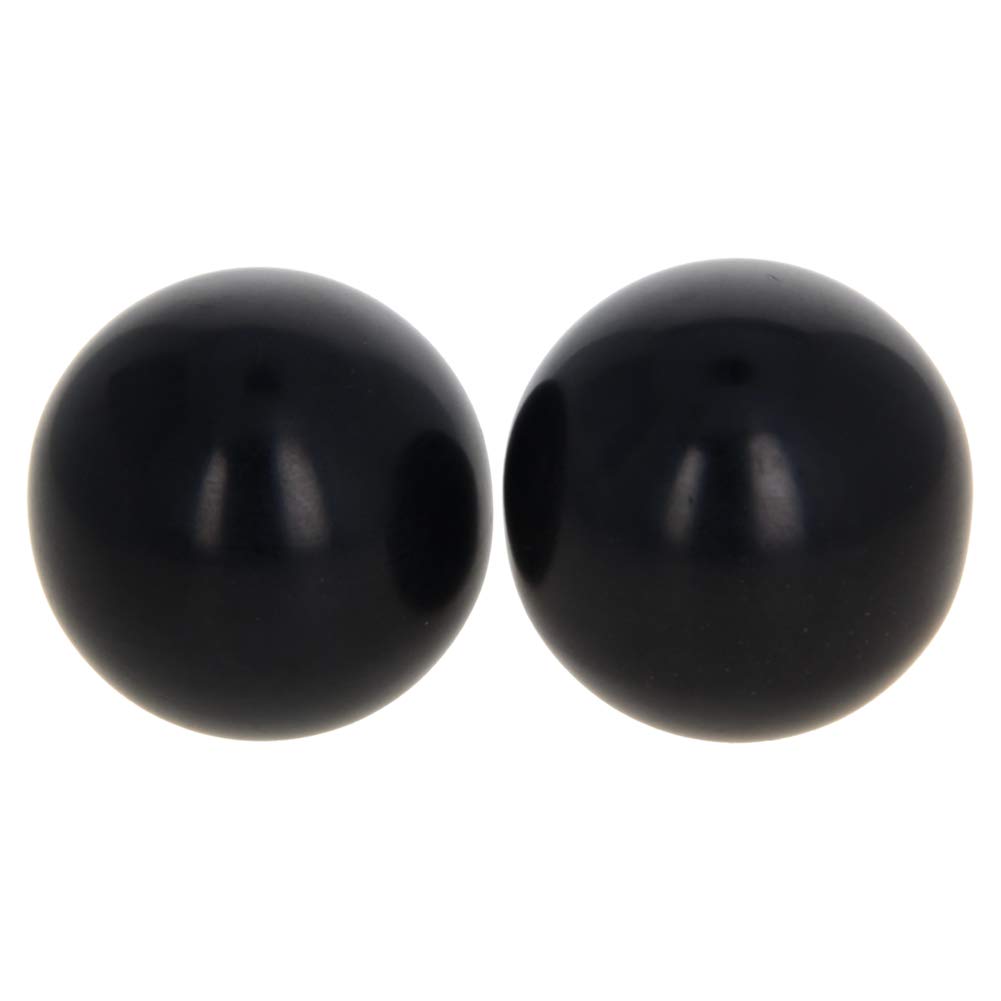 Othmro Thermoset Ball Knob M10 Female Threaded Machine Handle 35mm Diameter Smooth Rim Black 2pcs